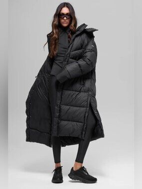 NEW ALO Gold Rush Puffer Trench Long Coat Jacket | US XS Unisex